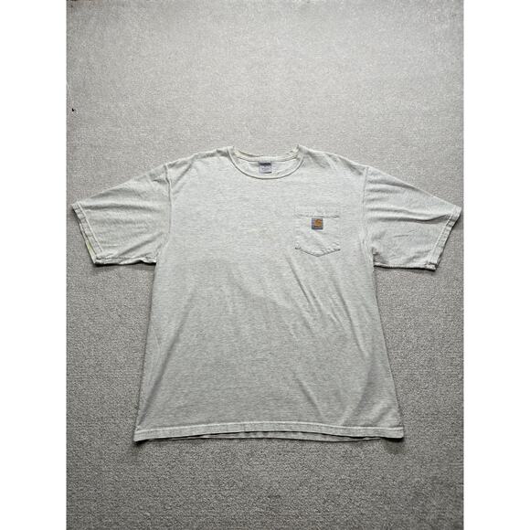 Preowned Carhartt Cotton Blend Gray Pocket T Shirt Men's Size Large - Picture 1 of 6